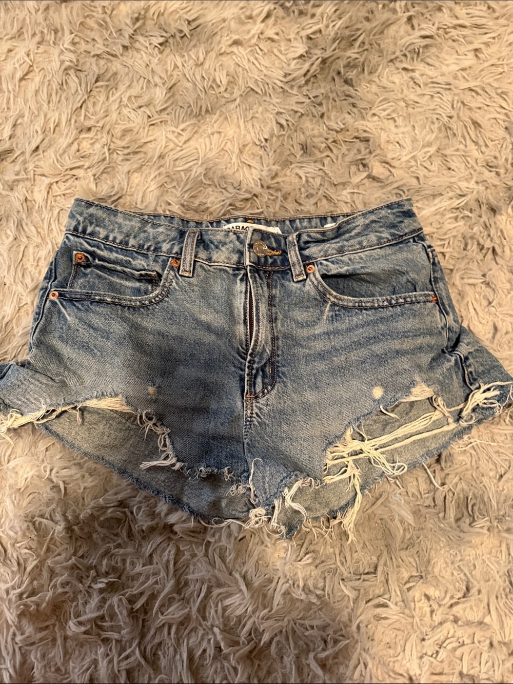 Garage Light Blue Festival Denim Shorts Size 03/26